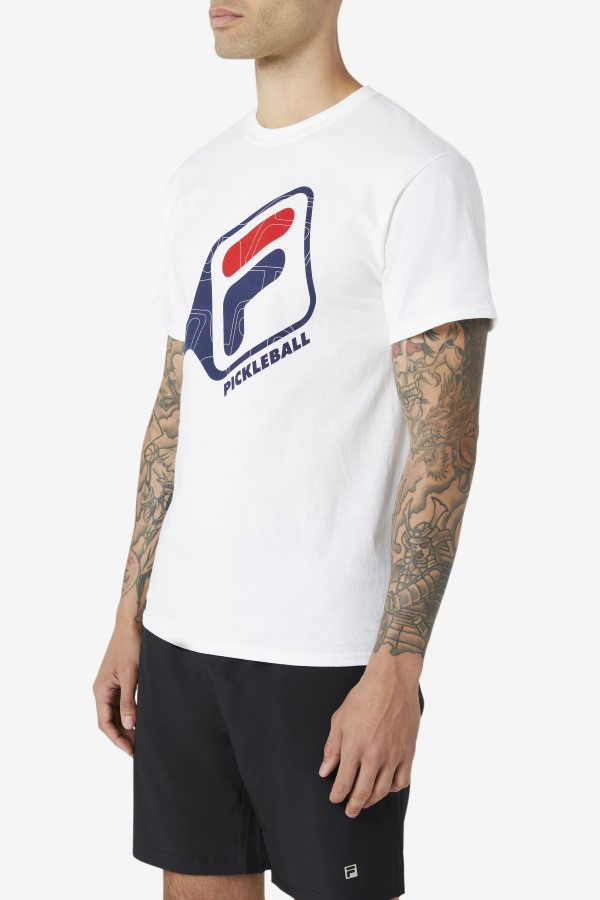Fila Outlets White Pickleball Paddle Tee