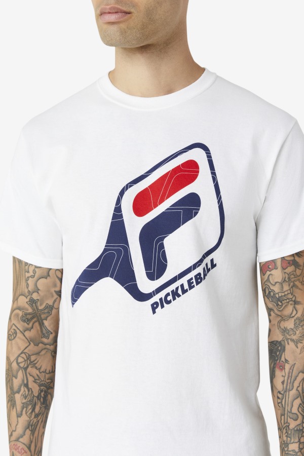Fila Outlets White Pickleball Paddle Tee