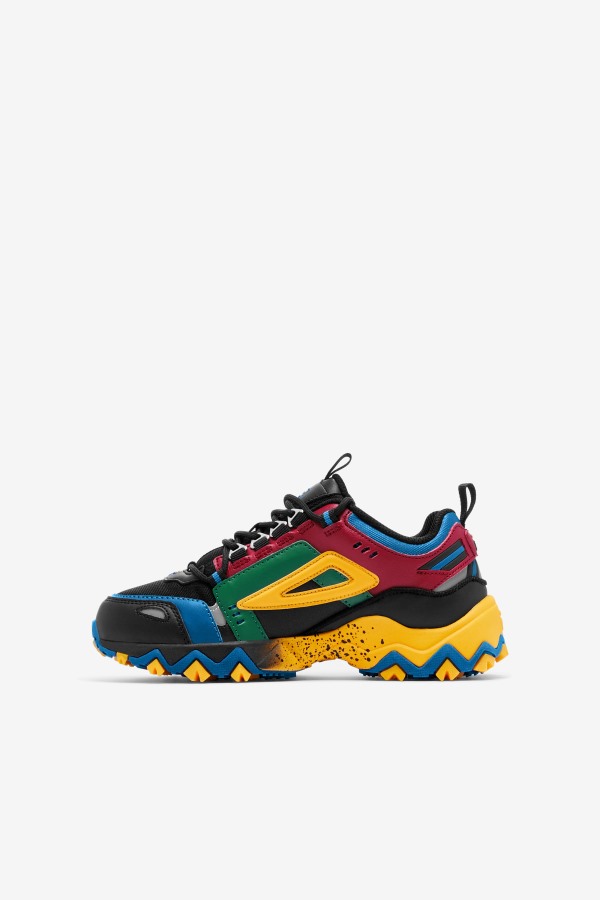 Black/Rio Red/Imperial Blue Big Kids\' Oakmont TR Fila Outlets