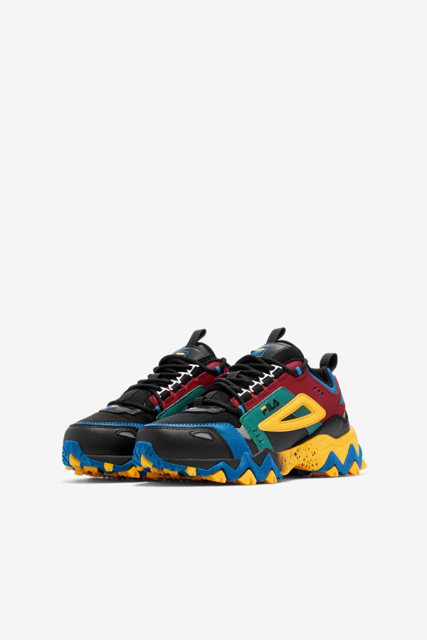 Black/Rio Red/Imperial Blue Big Kids\' Oakmont TR Fila Outlets