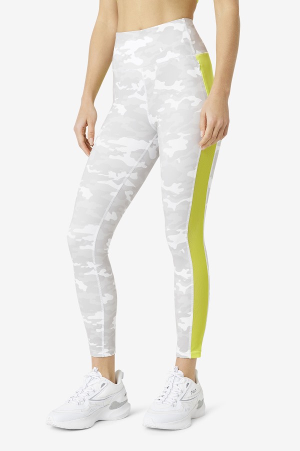 Forza Contrast 7/8 Leggings White/Sulphur Fila Outlets