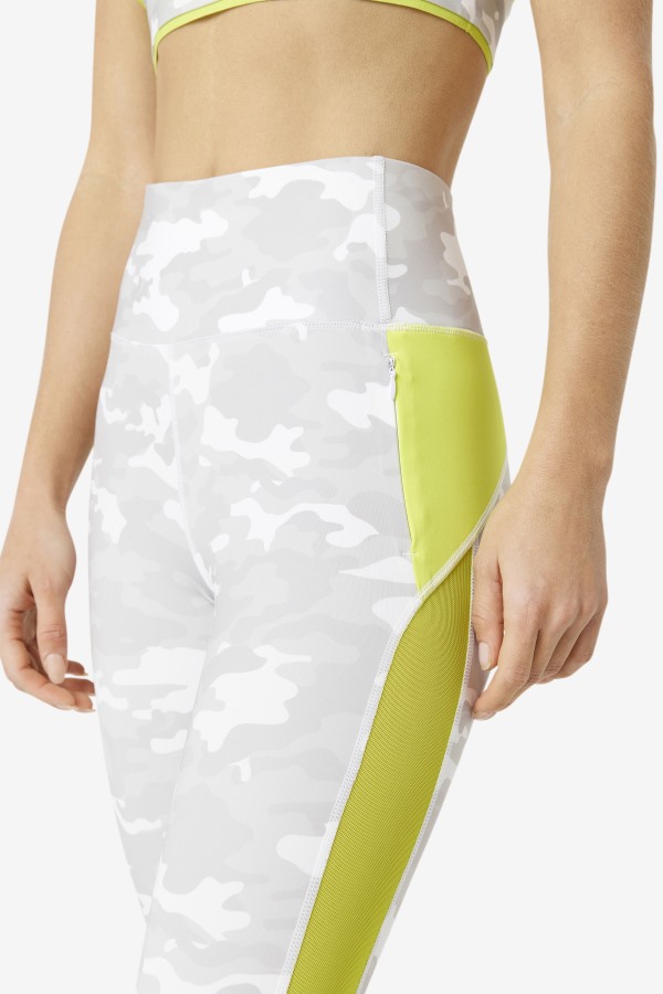 Forza Contrast 7/8 Leggings White/Sulphur Fila Outlets