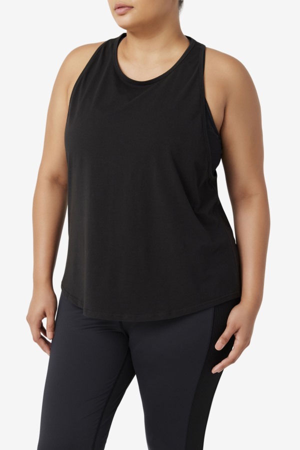 Fila Outlets Black Fi-Lux Long Tank Top