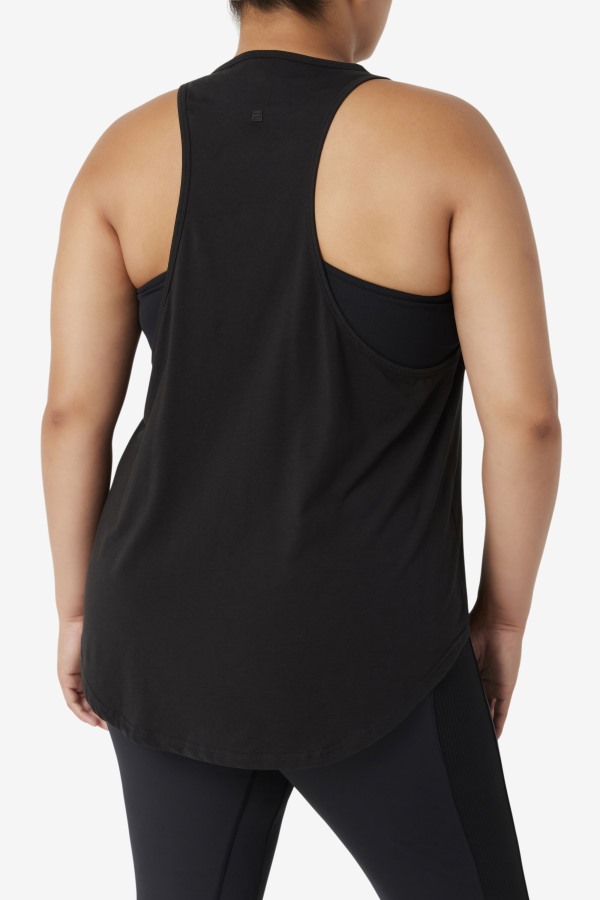 Fila Outlets Black Fi-Lux Long Tank Top