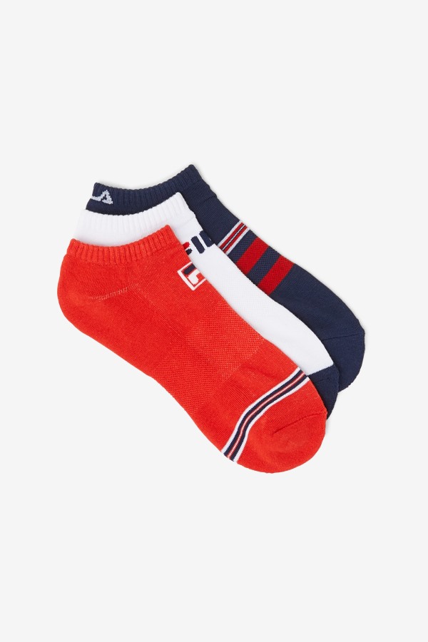 Fila Outlets Navy Men's Striped No Show Sock 3-Pack