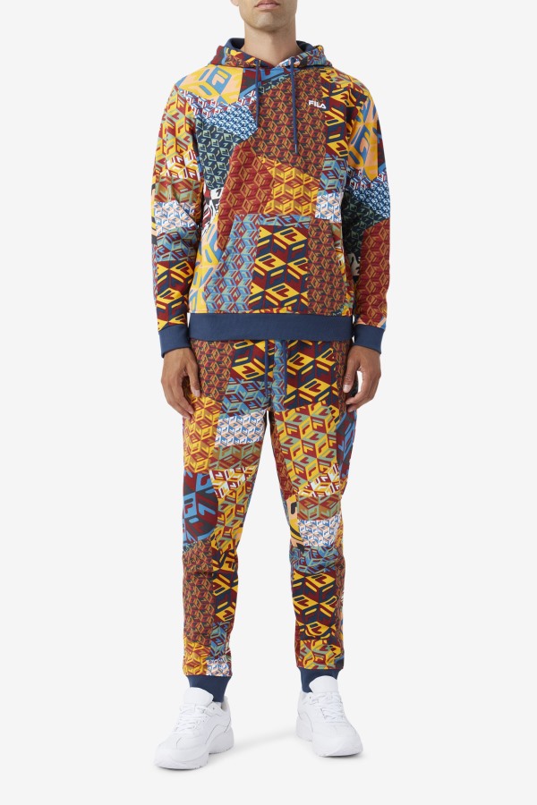 Fila Outlets Yellow Print/Ocean Amay Jogger