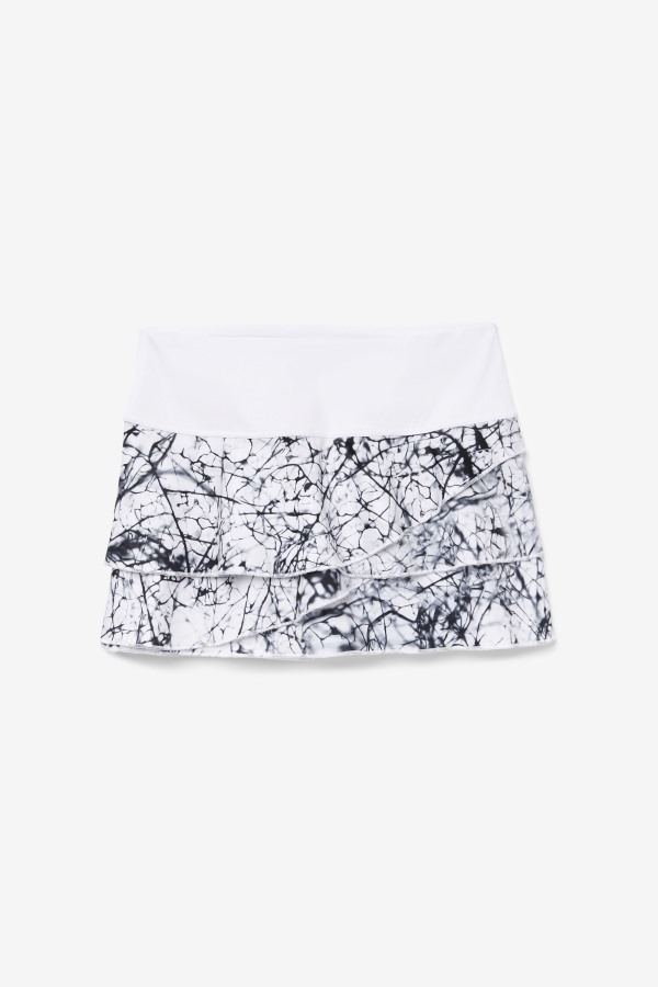 Marble Print/White Fila Outlets Pickleball Tiered Printed Skort