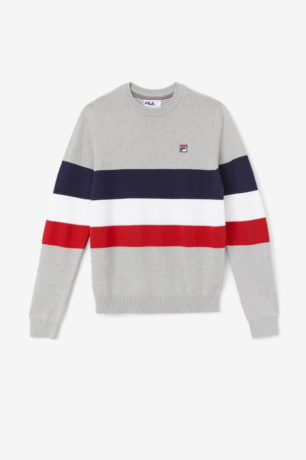 Light Grey Marl/Peacoat/White Fila Outlets Willkie Sweater