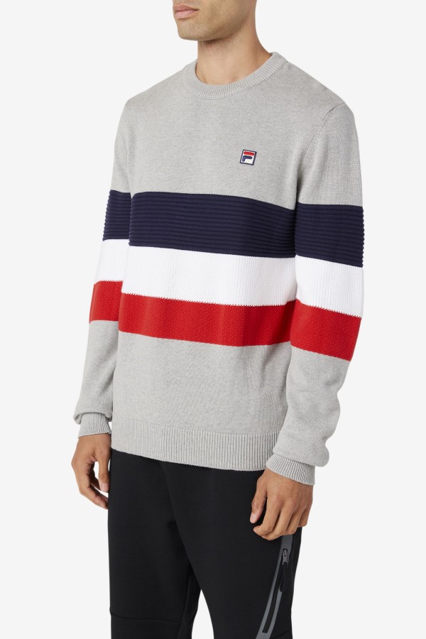 Light Grey Marl/Peacoat/White Fila Outlets Willkie Sweater