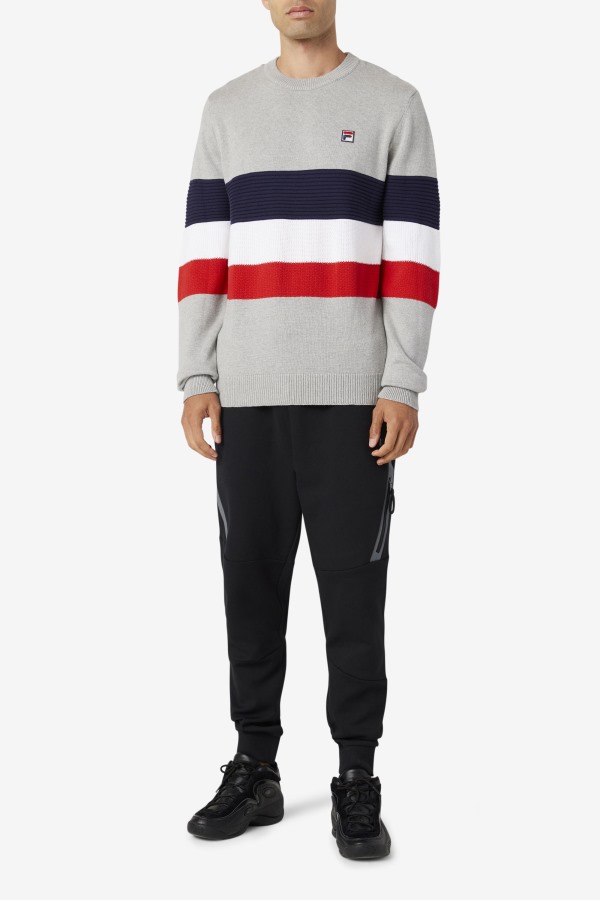 Light Grey Marl/Peacoat/White Fila Outlets Willkie Sweater