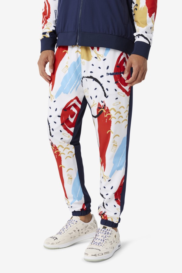 Fila x The Museum Printed Track Pant Fila Outlets Peacoat/White/Red