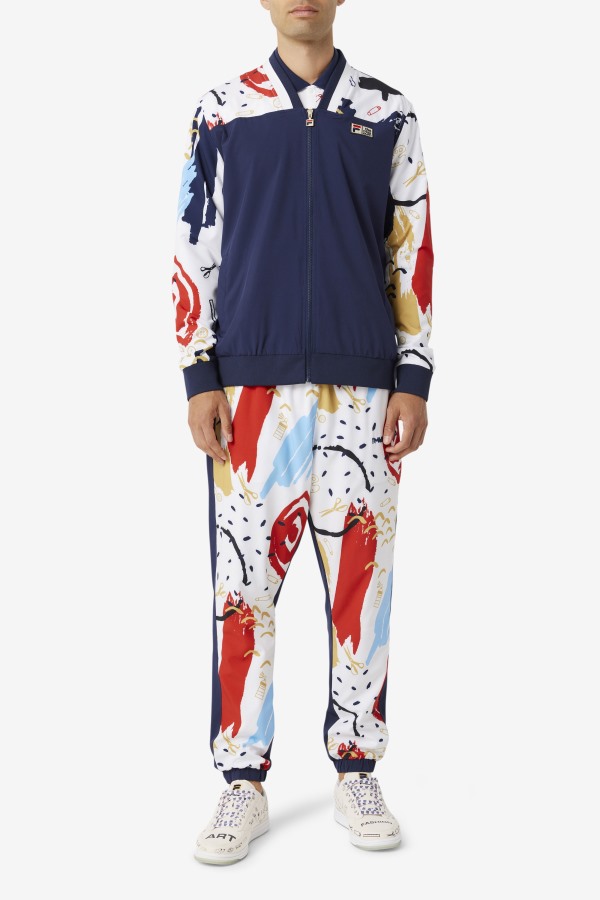 Fila x The Museum Printed Track Pant Fila Outlets Peacoat/White/Red