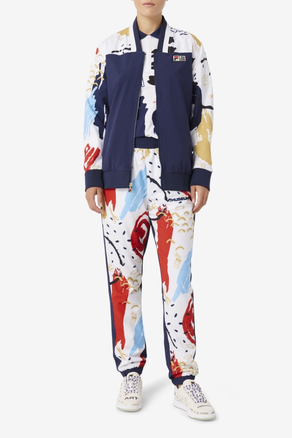 Fila x The Museum Printed Track Pant Fila Outlets Peacoat/White/Red
