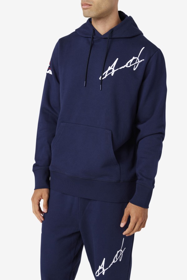 Navy Grant Hill Lazarus Hoodie Fila Outlets