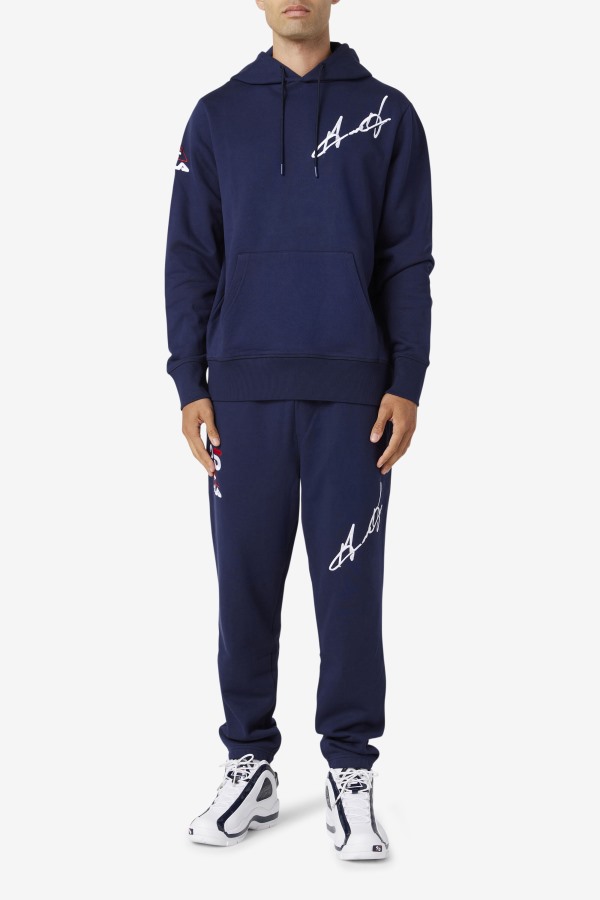 Navy Grant Hill Lazarus Hoodie Fila Outlets