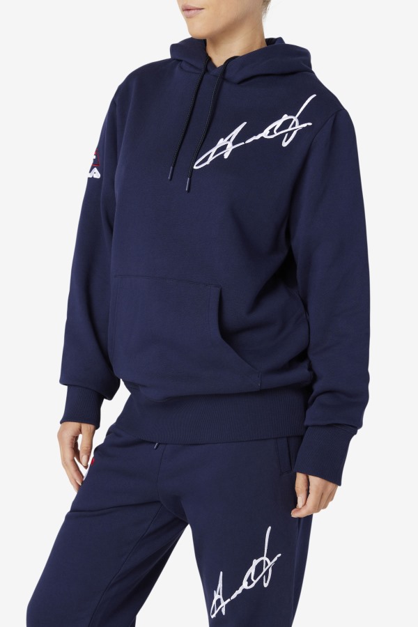 Navy Grant Hill Lazarus Hoodie Fila Outlets