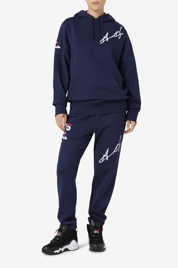 Navy Grant Hill Lazarus Hoodie Fila Outlets