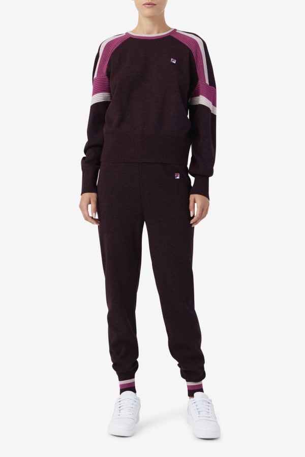 Fila Outlets Frankie Knit Pant Grape Wine/Rouge/Potpourri