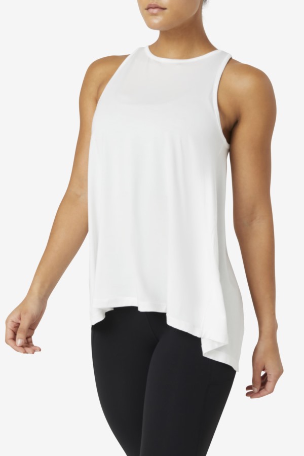 Fila Outlets Fi-Lux Open Back Tank Top White