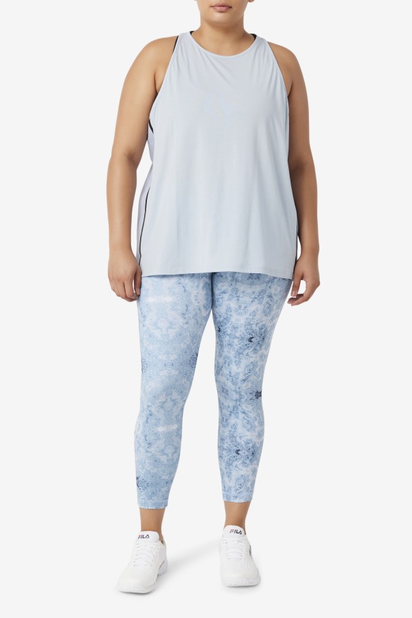 Fila Outlets Blue Fog/Black Fi-Lux Loose Tank Top