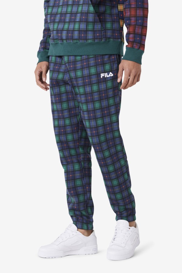 Fila Outlets Dorm Plaid Jogger June Bug/Rhubarb/Navy