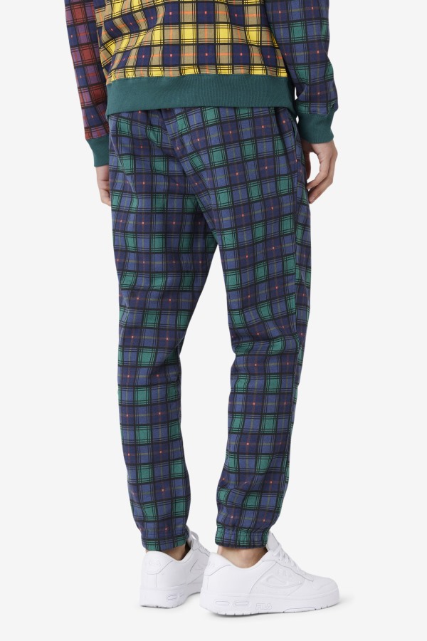 Fila Outlets Dorm Plaid Jogger June Bug/Rhubarb/Navy
