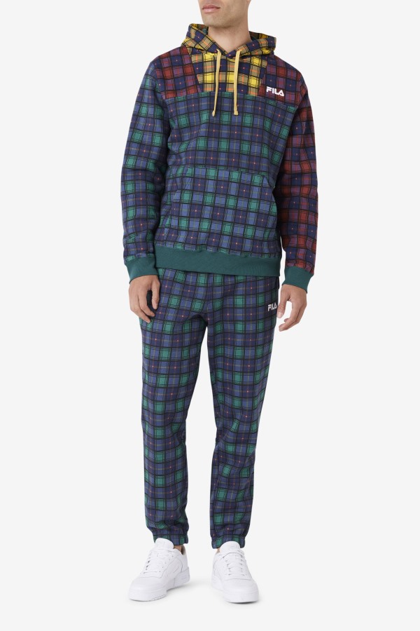 Fila Outlets Dorm Plaid Jogger June Bug/Rhubarb/Navy