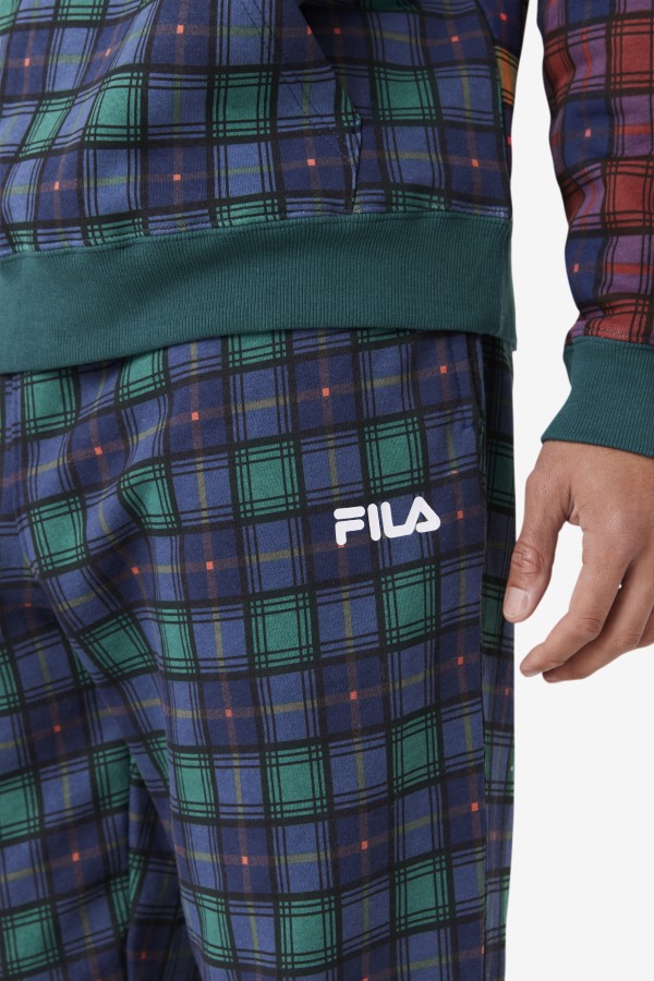 Fila Outlets Dorm Plaid Jogger June Bug/Rhubarb/Navy