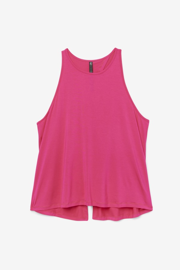Fi-Lux Open Back Tank Top Bright Pink Fila Outlets