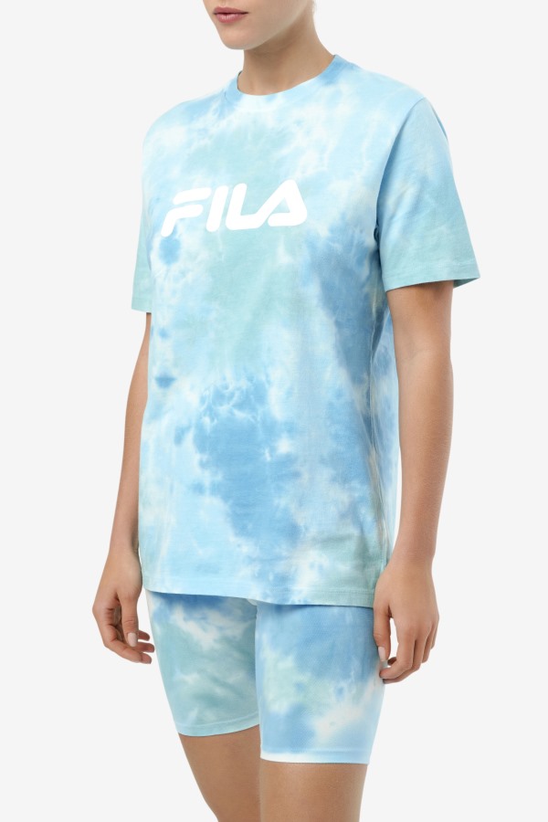 Alivia Tie Dye Tee White/Splish/All/Latigo Bay Fila Outlets