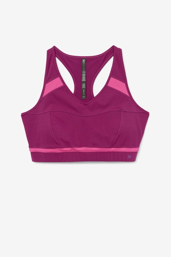 Magenta Purple/Bright Pink Fila Outlets Uplift Racerback Sports Bra