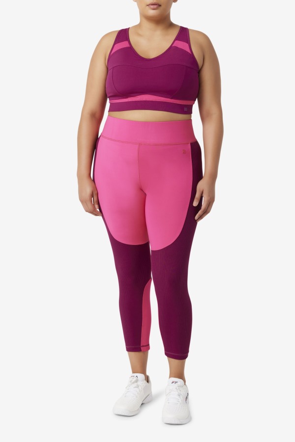 Magenta Purple/Bright Pink Fila Outlets Uplift Racerback Sports Bra