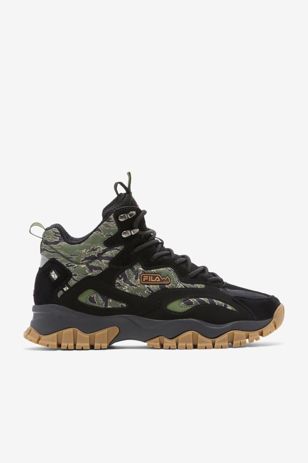 Black/Chive/Gum Fila Outlets Big Kids' Ray Tracer Tr 2 Mid