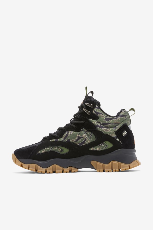 Black/Chive/Gum Fila Outlets Big Kids\' Ray Tracer Tr 2 Mid