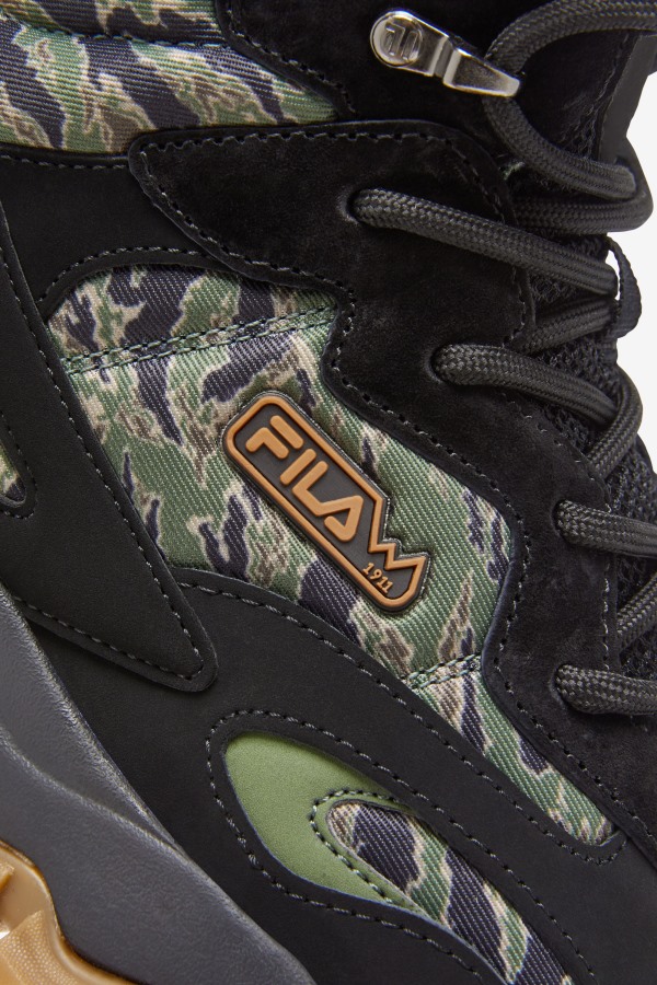 Black/Chive/Gum Fila Outlets Big Kids\' Ray Tracer Tr 2 Mid