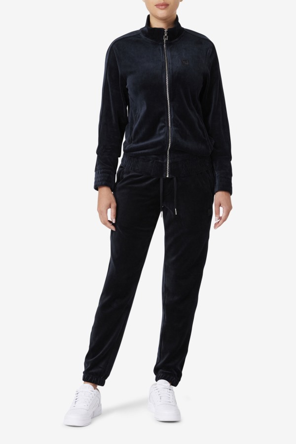 Black Deverall Velour Pant Fila Outlets
