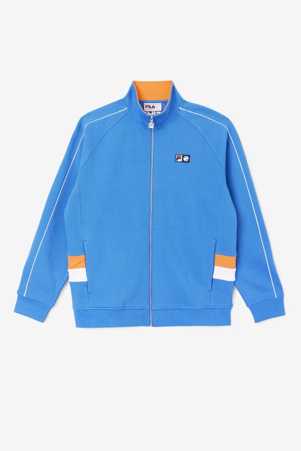 Strong Blue/White/Coral Rose Sutton Track Jacket Fila Outlets