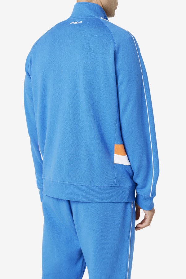Strong Blue/White/Coral Rose Sutton Track Jacket Fila Outlets