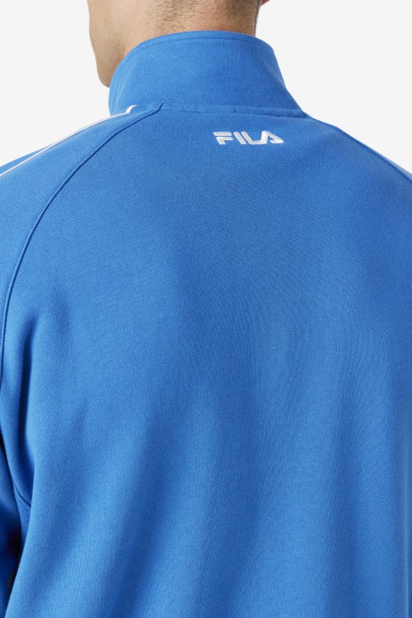 Strong Blue/White/Coral Rose Sutton Track Jacket Fila Outlets