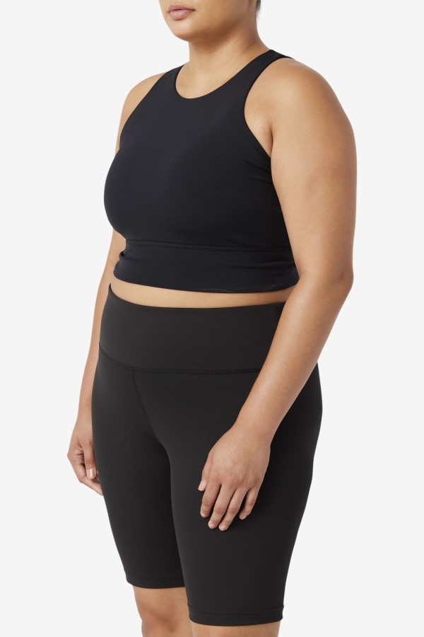 Uplift High Neck Sports Bra Fila Outlets Black