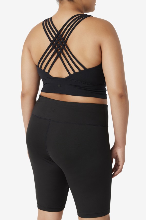 Uplift High Neck Sports Bra Fila Outlets Black