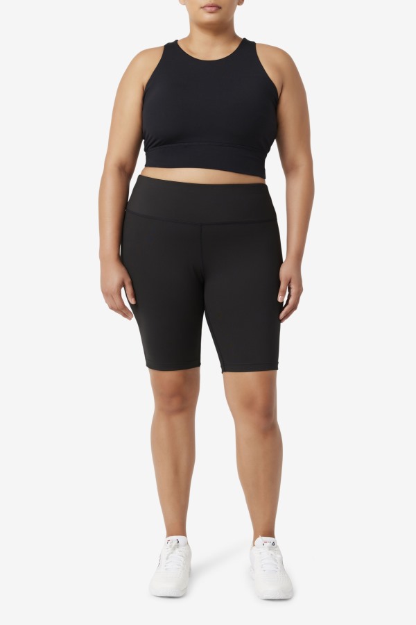 Uplift High Neck Sports Bra Fila Outlets Black