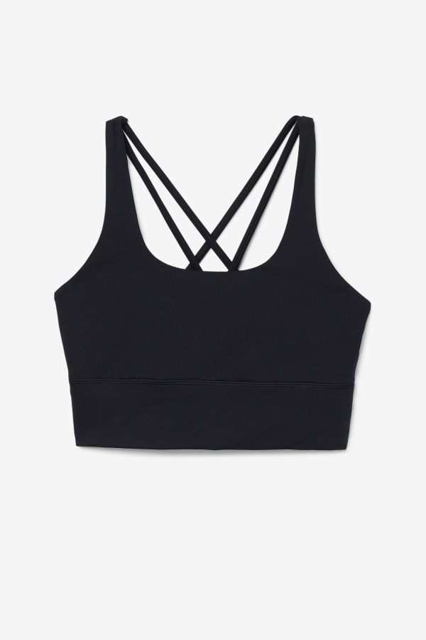 Fila Outlets Black Uplift Cross Back Bra Top