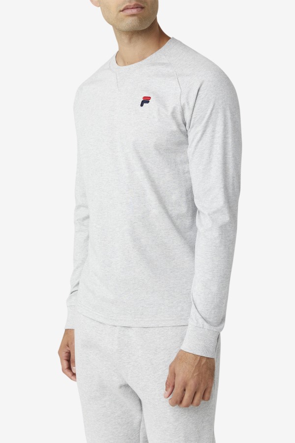 Flynn Long Sleeve Tee Fila Outlets Light Grey