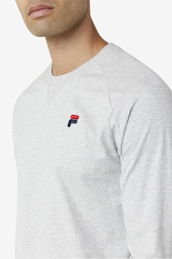 Flynn Long Sleeve Tee Fila Outlets Light Grey