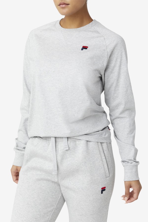 Flynn Long Sleeve Tee Fila Outlets Light Grey