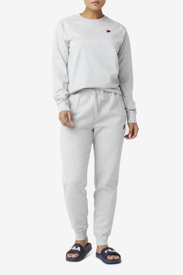 Flynn Long Sleeve Tee Fila Outlets Light Grey