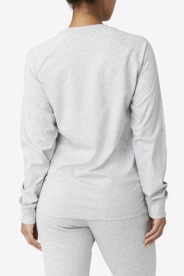 Flynn Long Sleeve Tee Fila Outlets Light Grey
