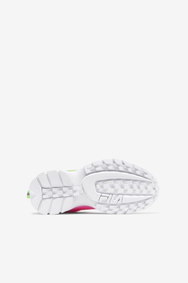 Pink/Green/White Big Kids\' Disruptor 2 Premium Fila Outlets
