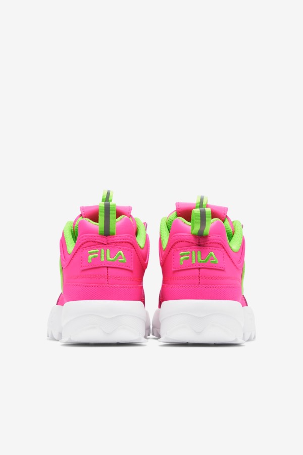 Pink/Green/White Big Kids\' Disruptor 2 Premium Fila Outlets